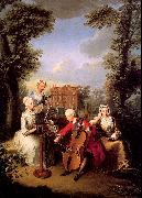 Mercier, Philippe Frederick, Prince of Wales and his Sisters at Kew china oil painting reproduction